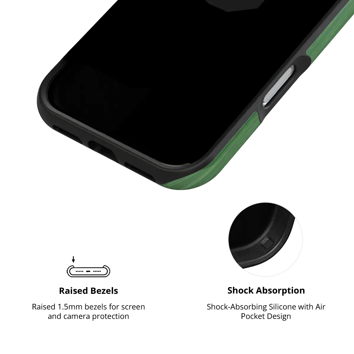 Emerald Drip | Green Stripe Pattern iPhone Case