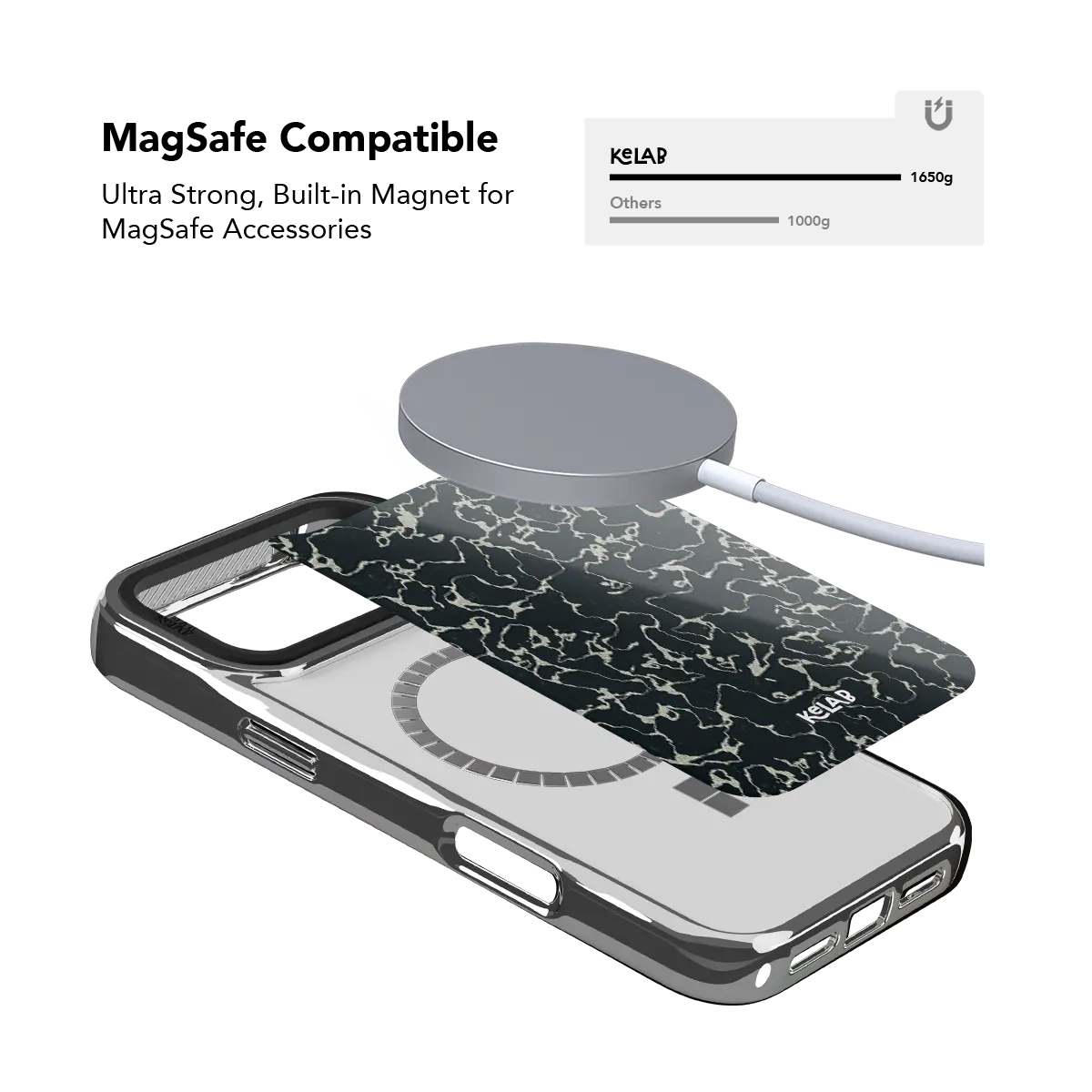 Obsidian Vein | Abstract Black Marble iPhone Case