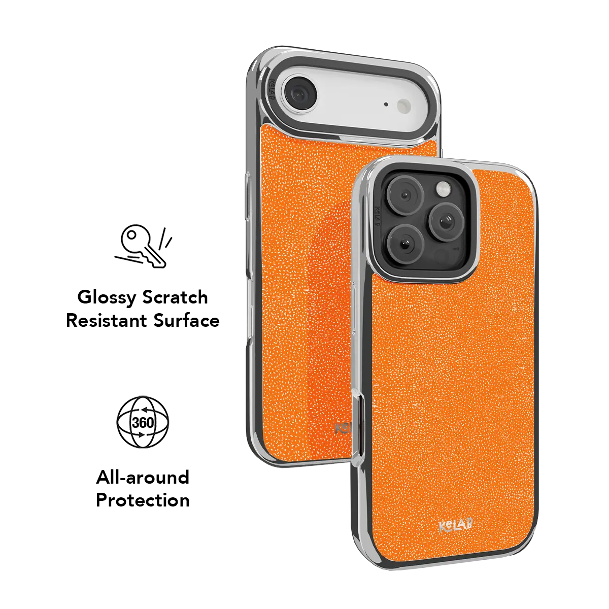 Tangerina | Electric Orange Textured iPhone Case