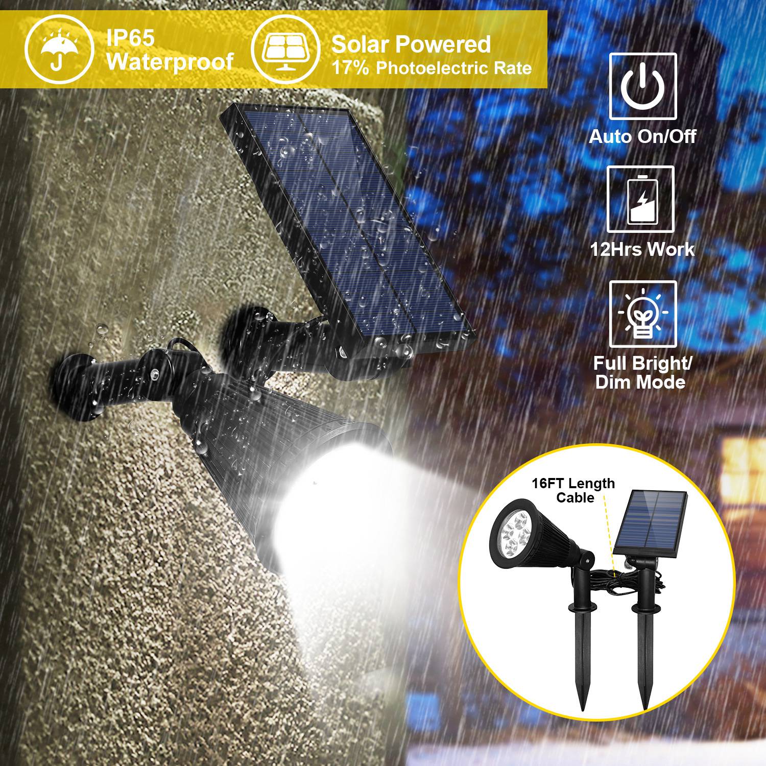 Solarek Led Solar Security Motion Sensor Lights - Waterproof, Eco-Friendly For Outdoor Use