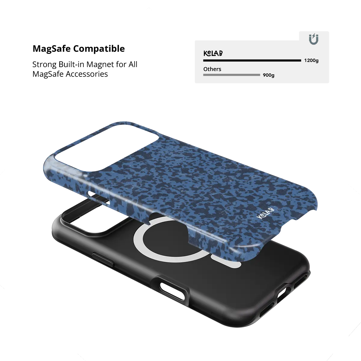 Deep Sea Static | Dark Blue Marble iPhone Case