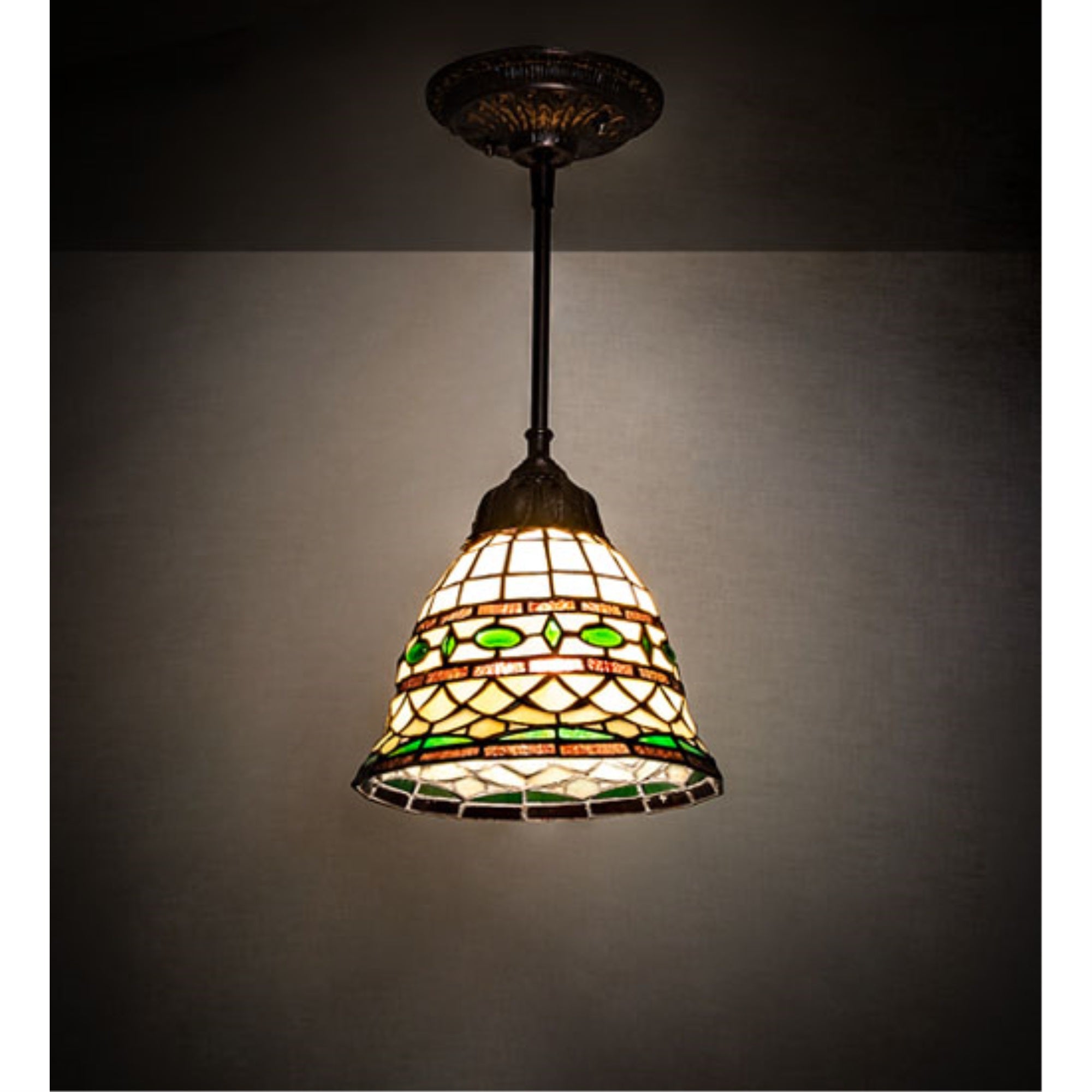 8 inch Wide Tiffany Roman Mini Pendant