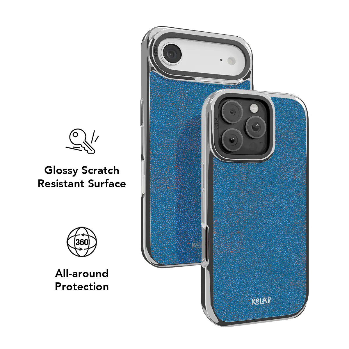 Digital Grain | Blue Terrazzo Speckled iPhone Case