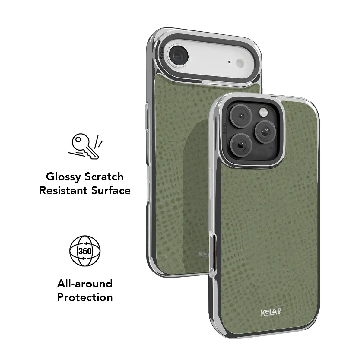 Sage Silk | Sage Green Pebbled Texture iPhone Case
