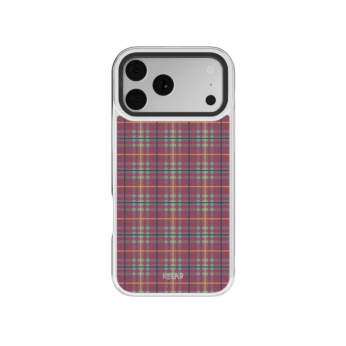 Mullberry Hue | Mauve & Teal Plaid iPhone Case