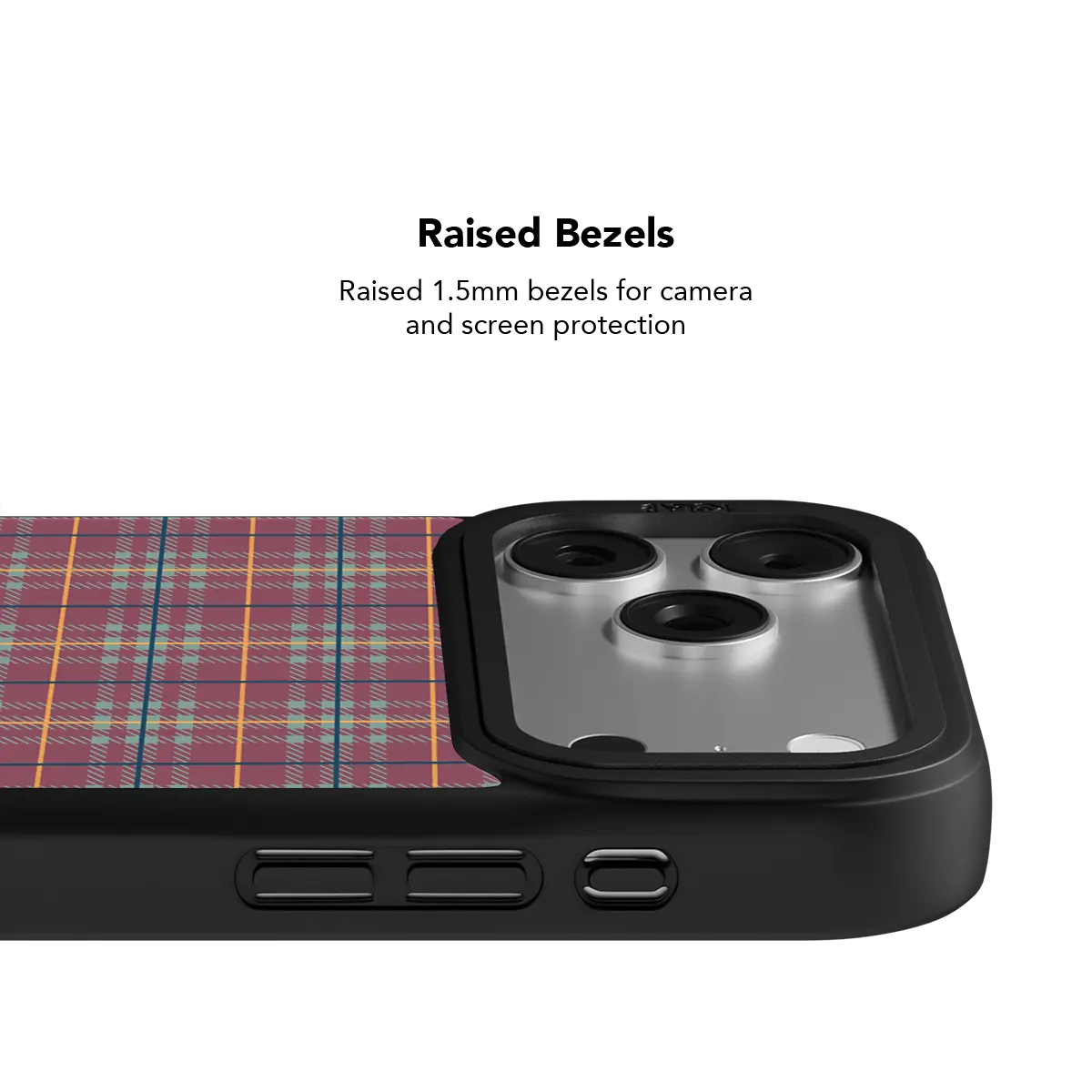 Mullberry Hue | Mauve & Teal Plaid iPhone Case