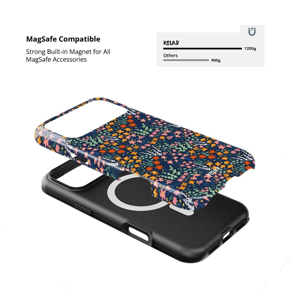 Midnight Meadow | Vibrant Wildflower iPhone Case