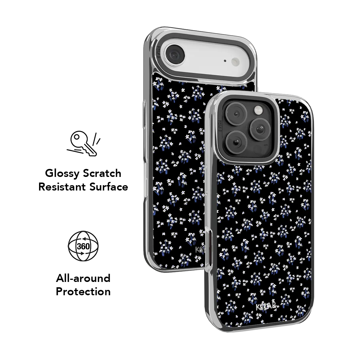 Inkwell Lily | Minimalist Black Floral iPhone Case