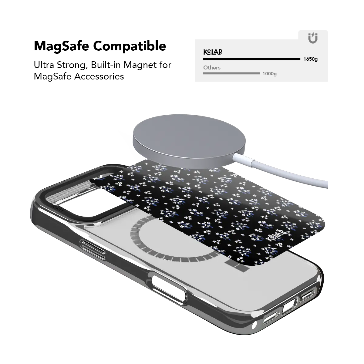 Inkwell Lily | Minimalist Black Floral iPhone Case