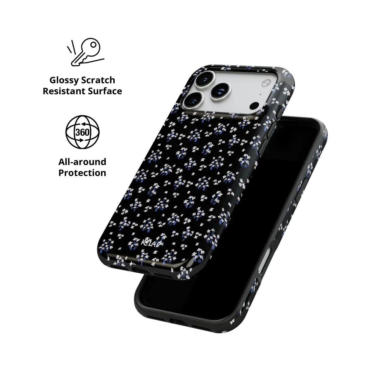 Inkwell Lily | Minimalist Black Floral iPhone Case