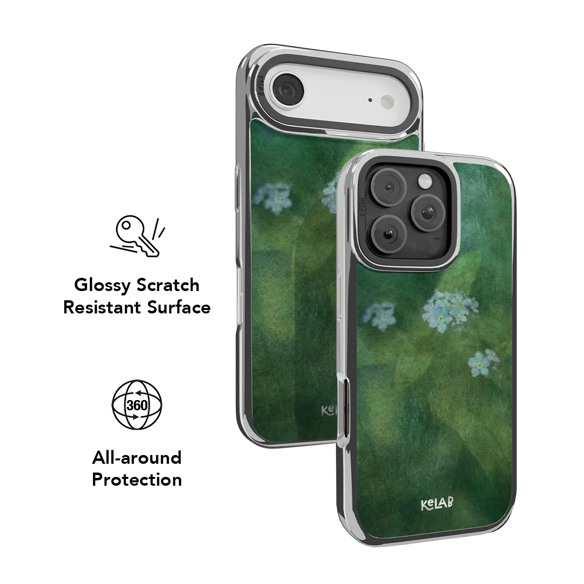 Misty Morning | Deep Green Floral iPhone Case