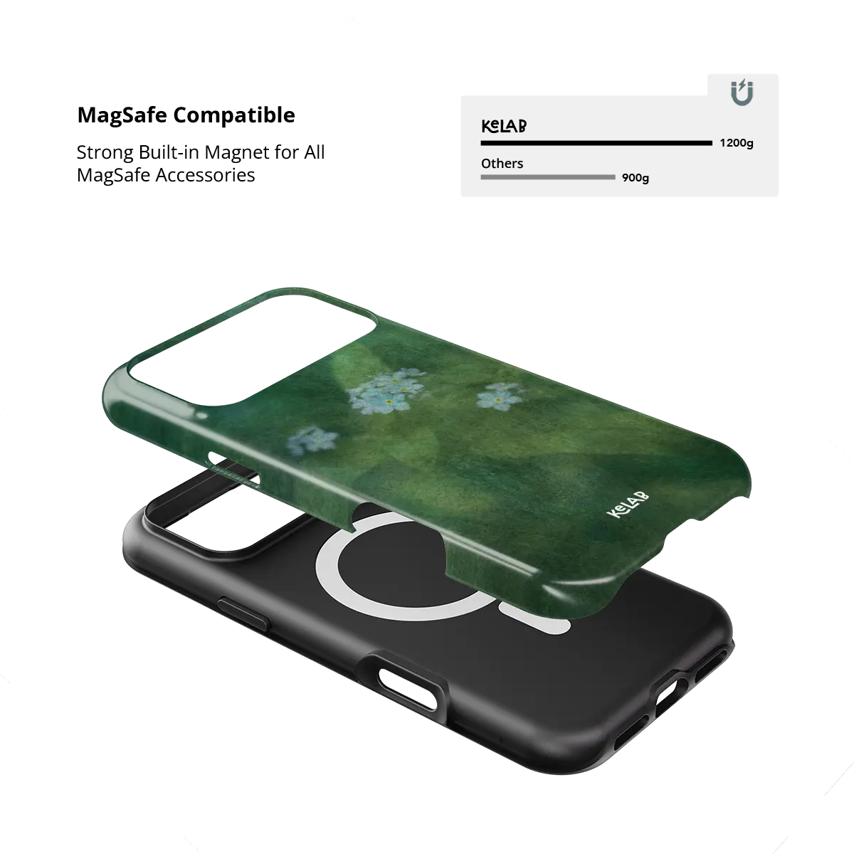 Misty Morning | Deep Green Floral iPhone Case