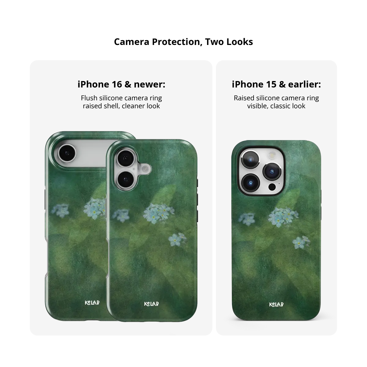 Misty Morning | Deep Green Floral iPhone Case