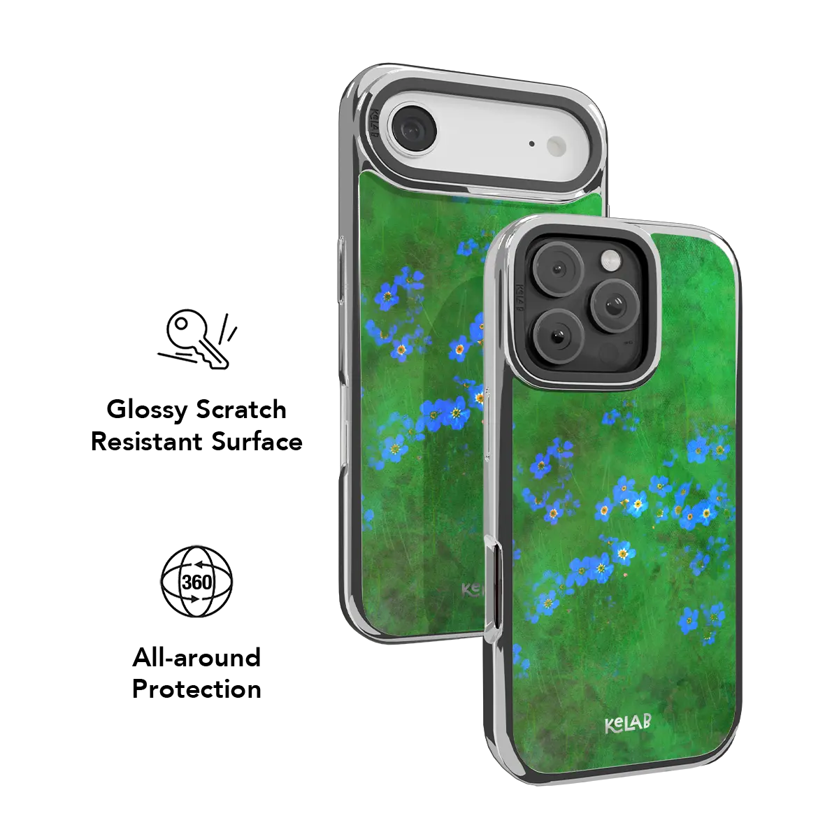Forget Me Meadow | Vibrant Green Floral iPhone Case