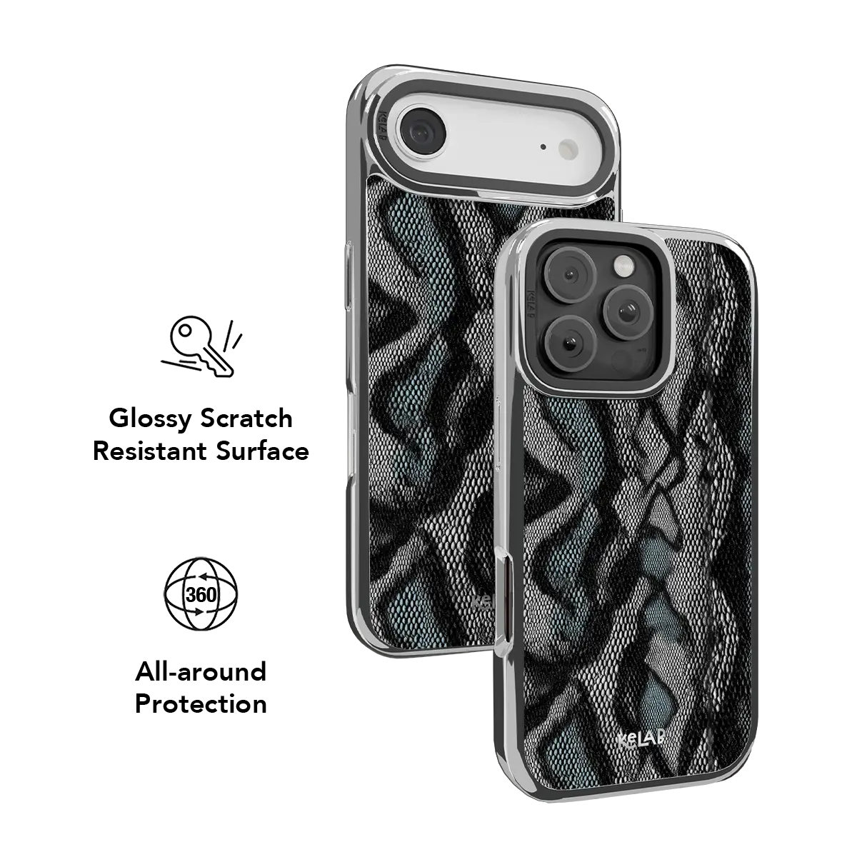Viper Mesh | Teal Snake Print iPhone Case