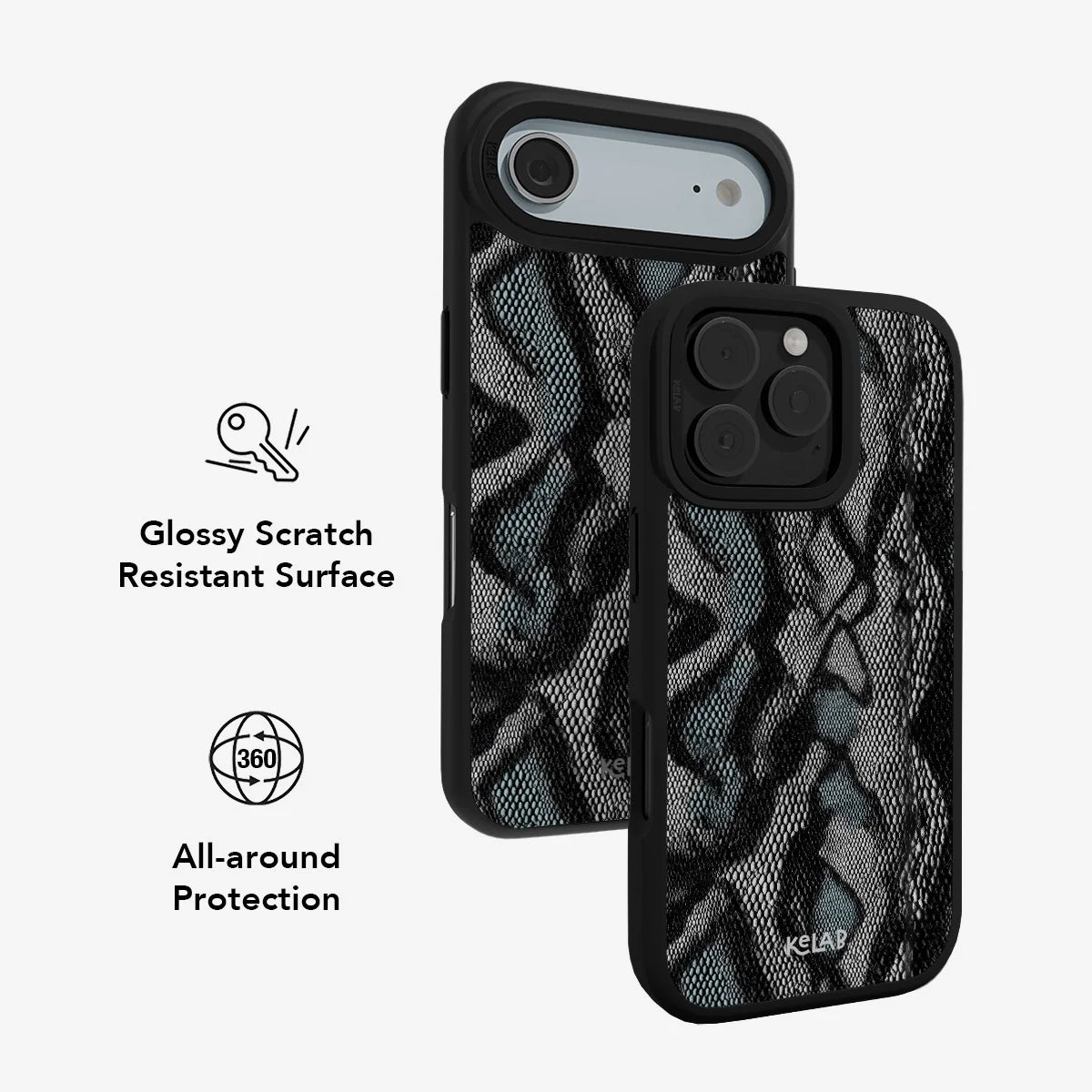 Viper Mesh | Teal Snake Print iPhone Case