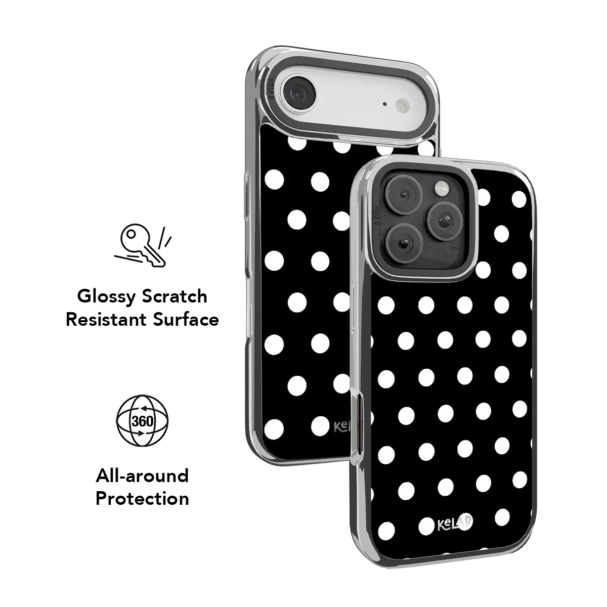 Domino Theory | Black and White Polka Dot iPhone Case