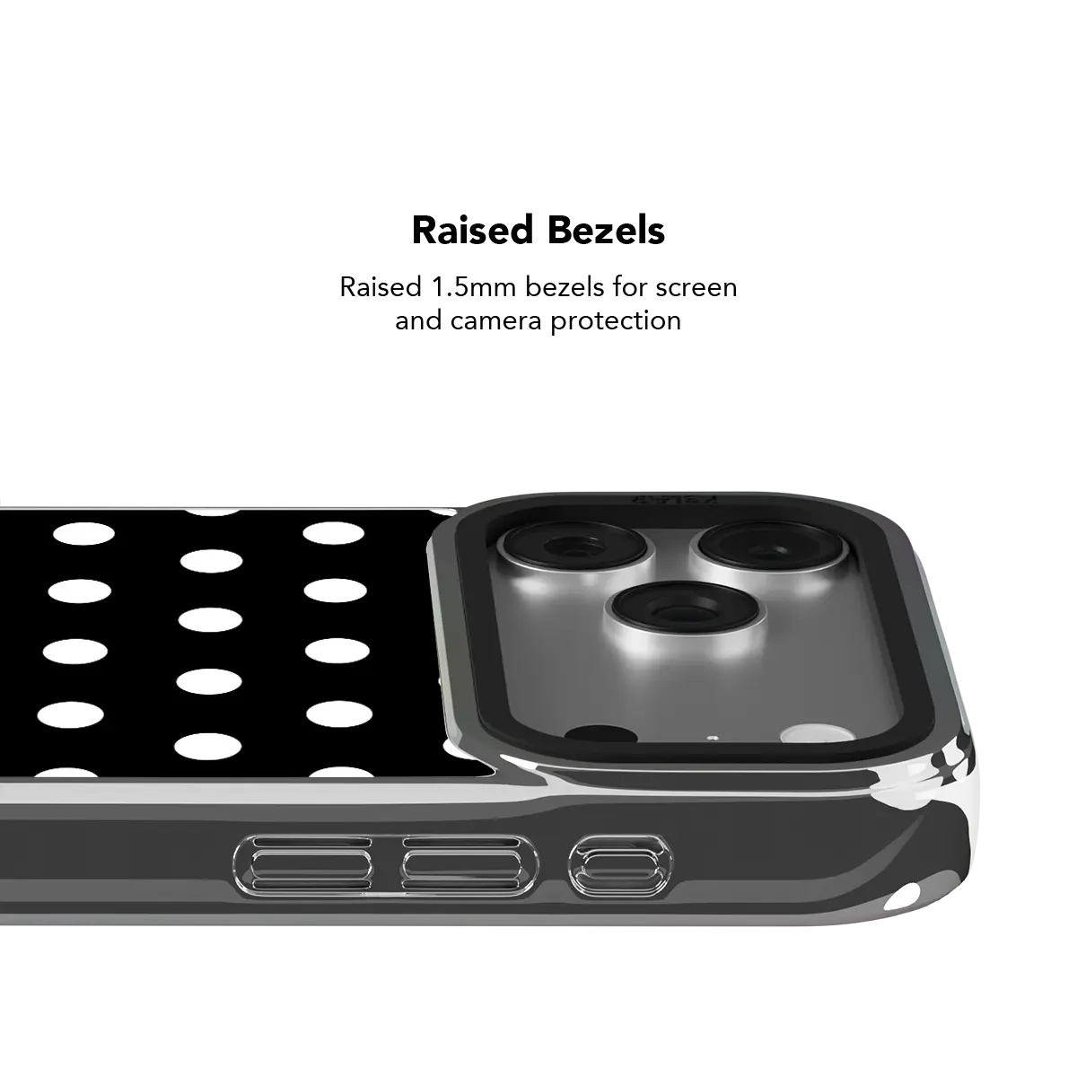 Domino Theory | Black and White Polka Dot iPhone Case