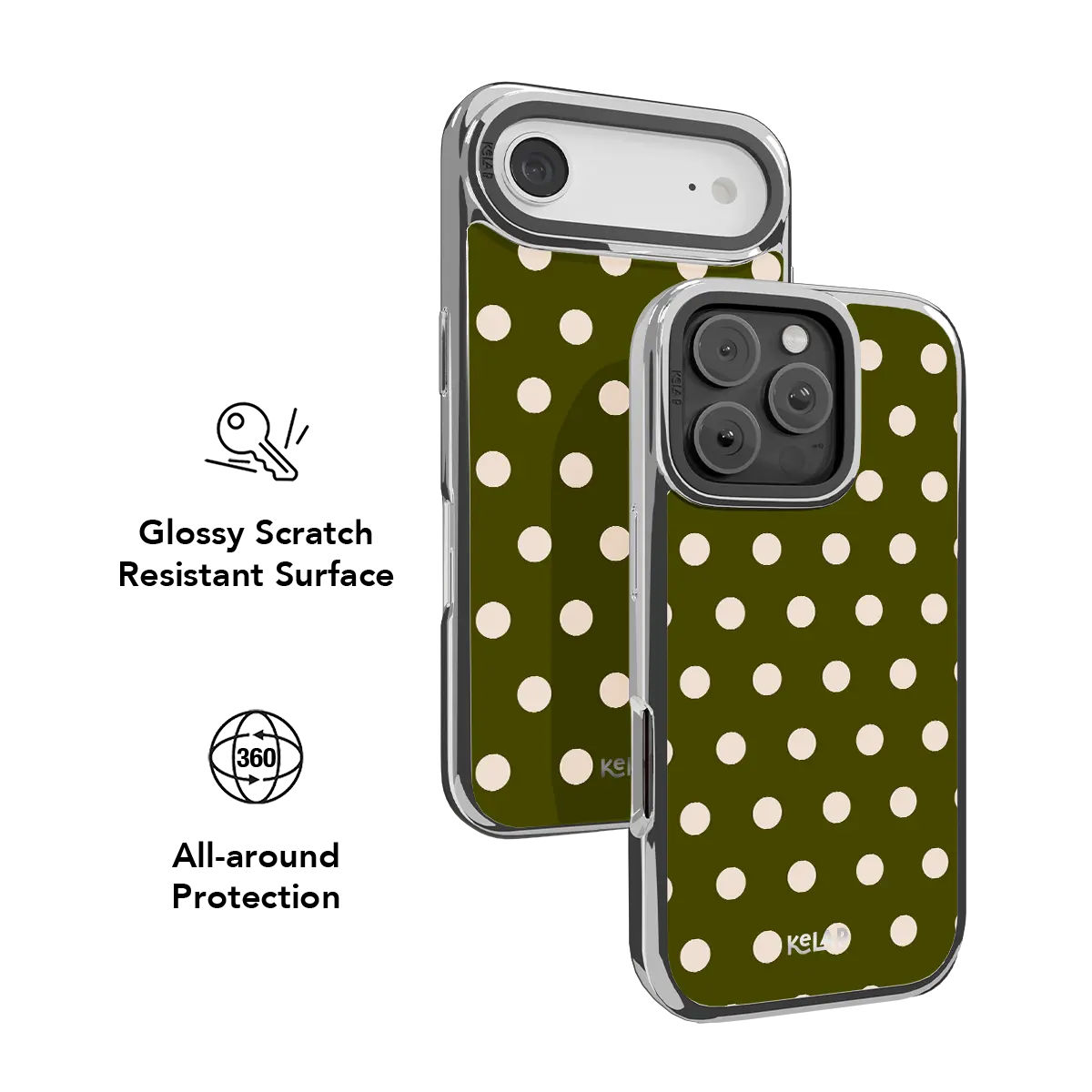 Urban Sage | Olive Polka Dot iPhone Case