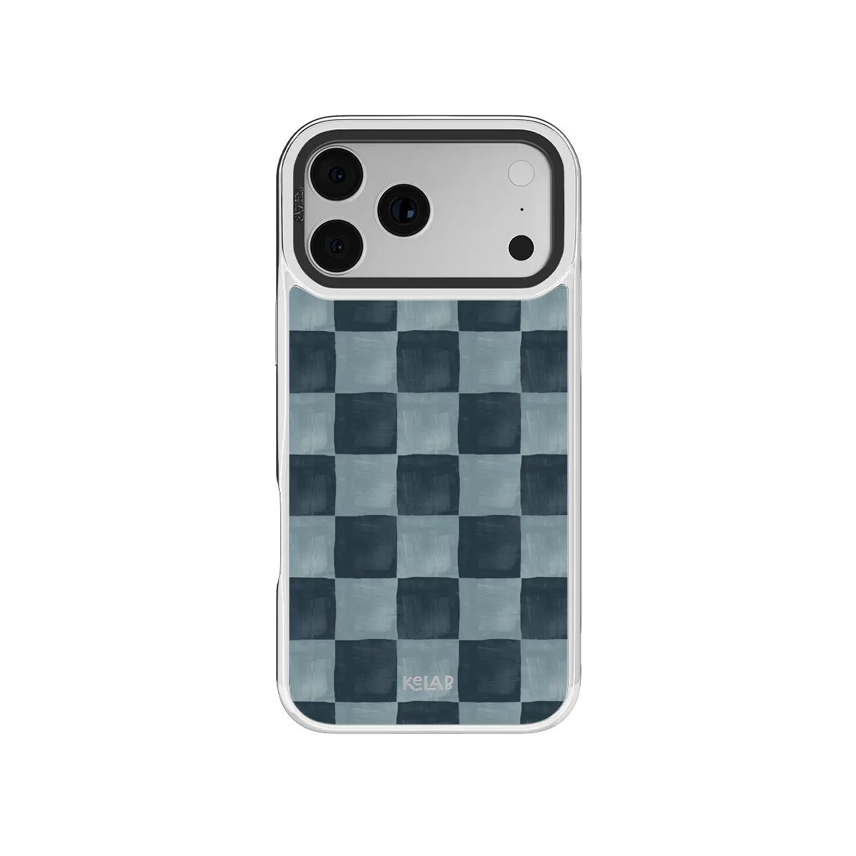 Marine Check | Navy Blue Checkered iPhone Case