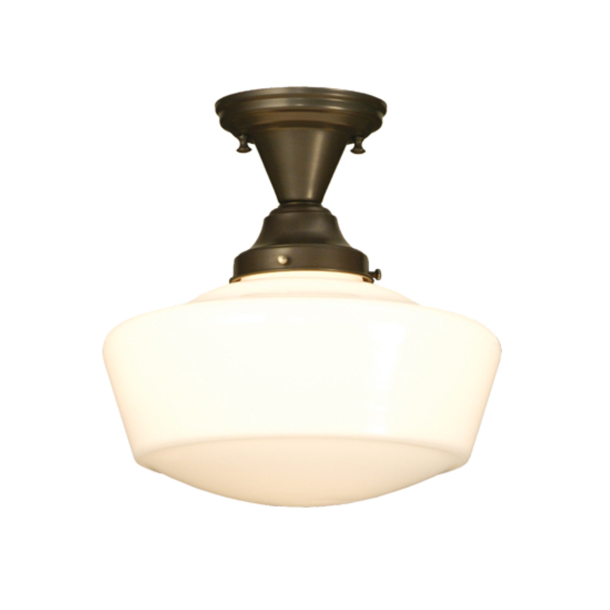 12 inch Wide Revival Schoolhouse SemiFlushmount