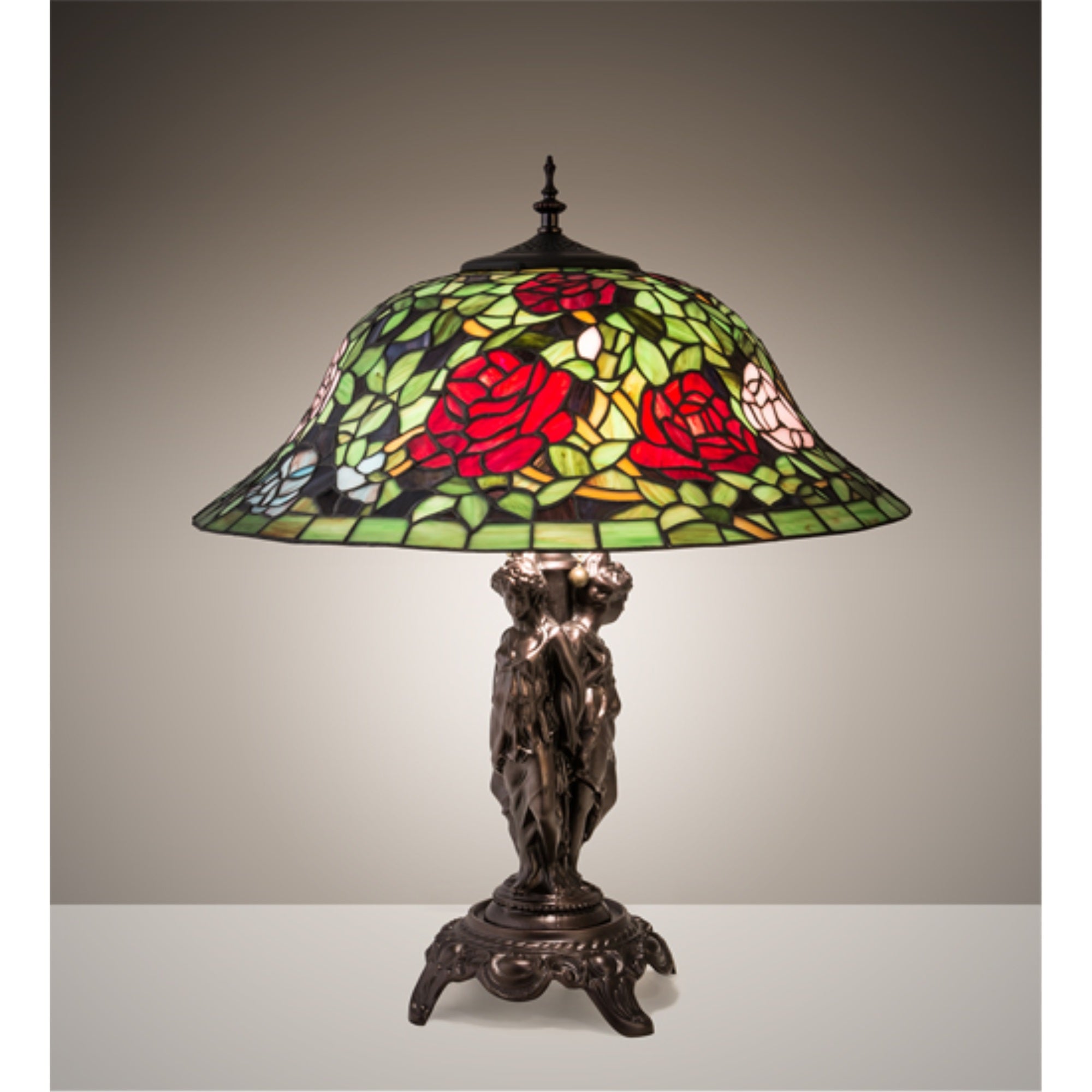 24 inch High Tiffany Rosebush Table Lamp