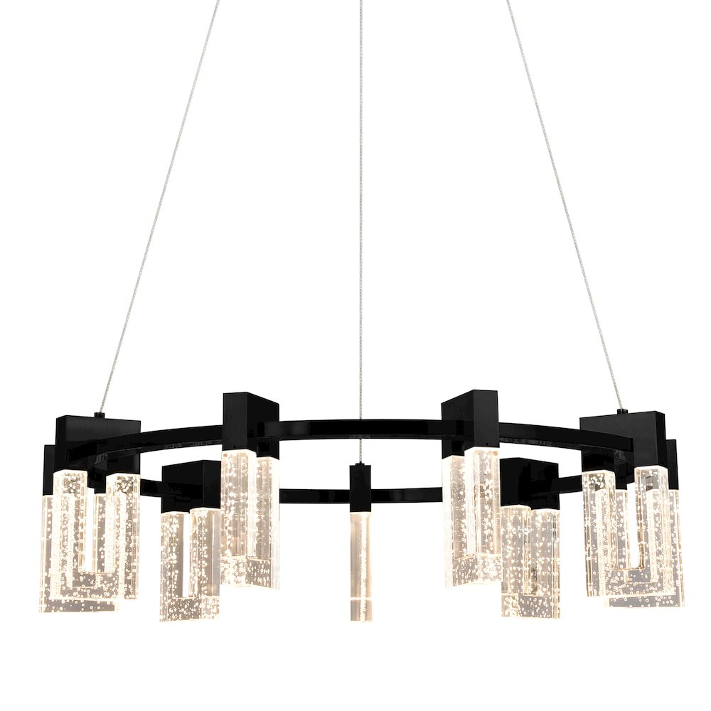 Vonn Sorrento 27&quot; 9-Light Adjustable Black Led Chandelier - Etl Certified Pendant Lighting
