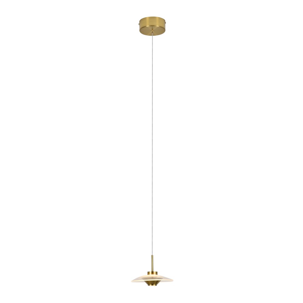 Vonn Lighting Ferrara 7&quot; Adjustable Led Pendant Light In Antique Brass, Etl Certified