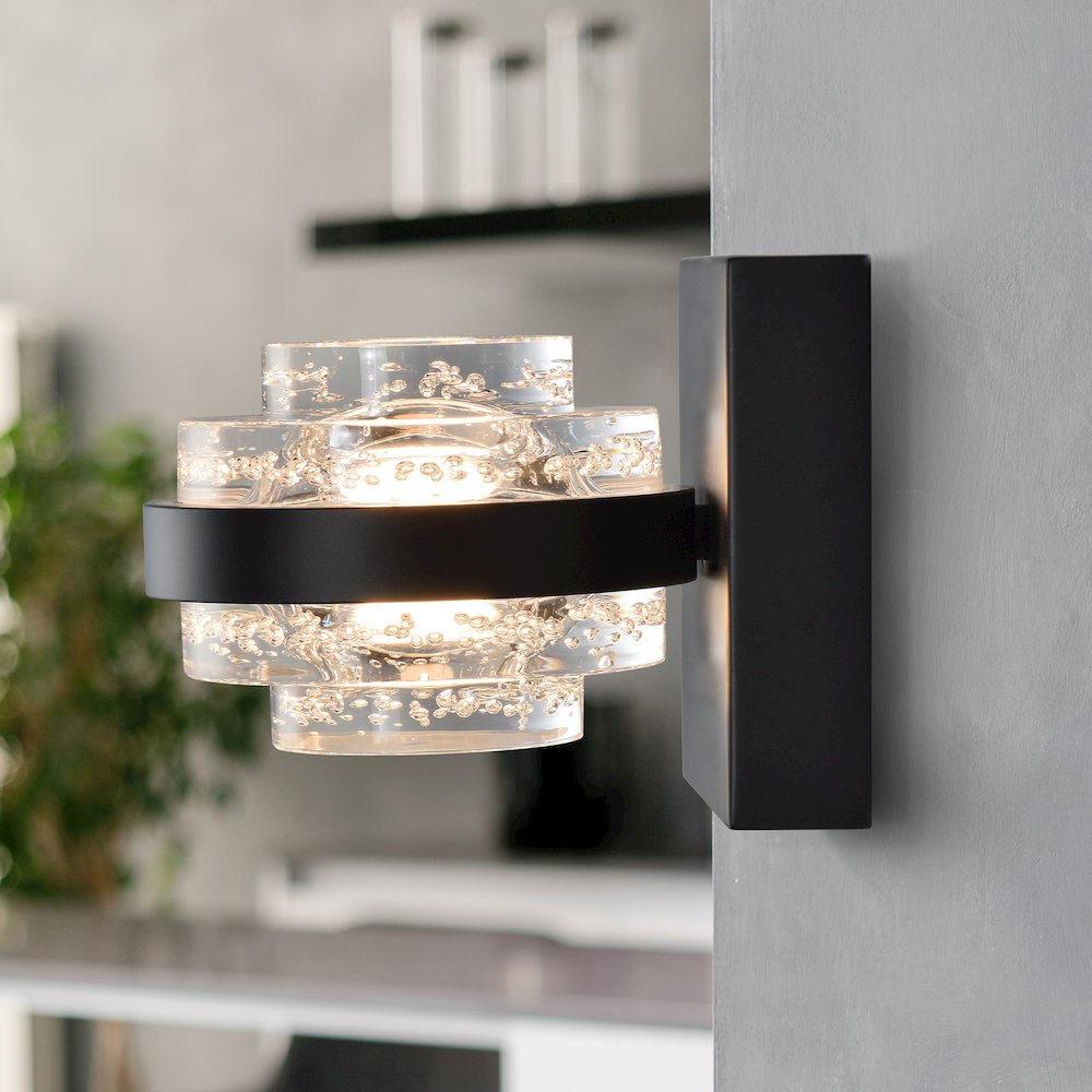 Vonn Milano 1-Light Led Wall Sconce In Black - Etl Certified, Modern Aluminum Design