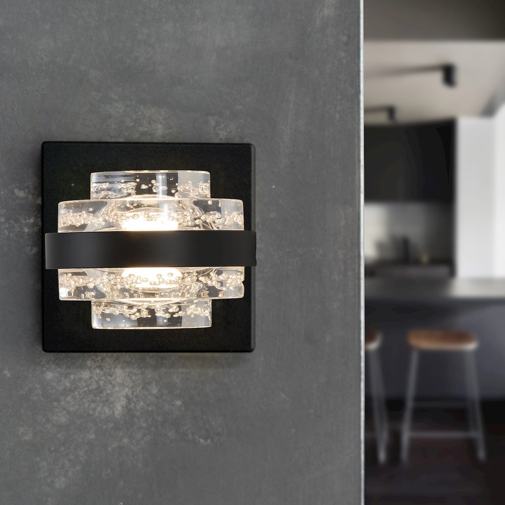 Vonn Milano 1-Light Led Wall Sconce In Black - Etl Certified, Modern Aluminum Design