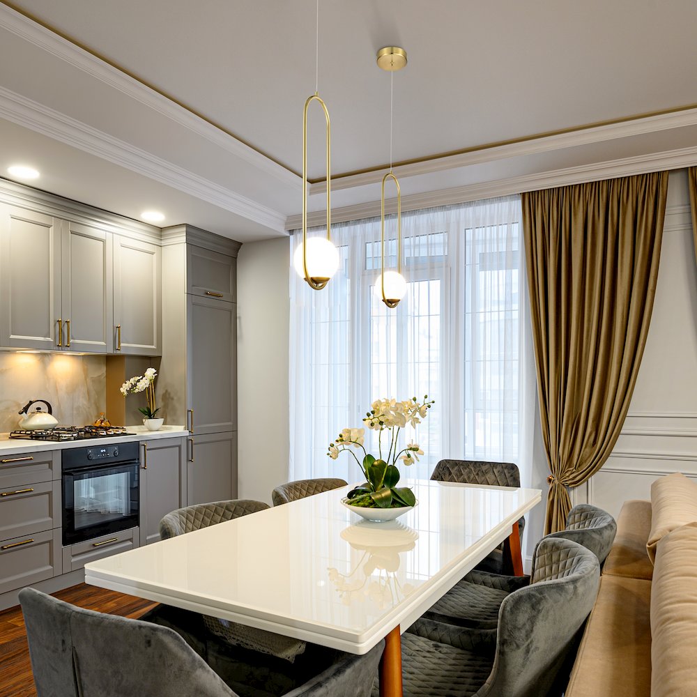 Vonn Capri 7&quot; Led Pendant Light, Height Adjustable, Antique Brass & Glass Shade