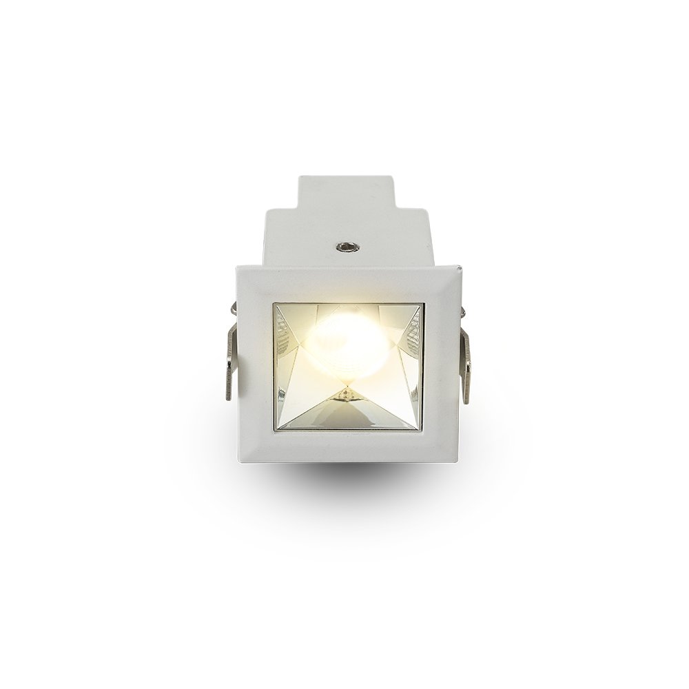 Vonn Lighting Rubik 1-Light Integrated Led 100-277V, Etl Certified, Commercial Grade Ic Rated, Fixed Recessed Downlight With Trim, Beam Angle 34, White, 1.75" L X 1.75" W X 2.25" H