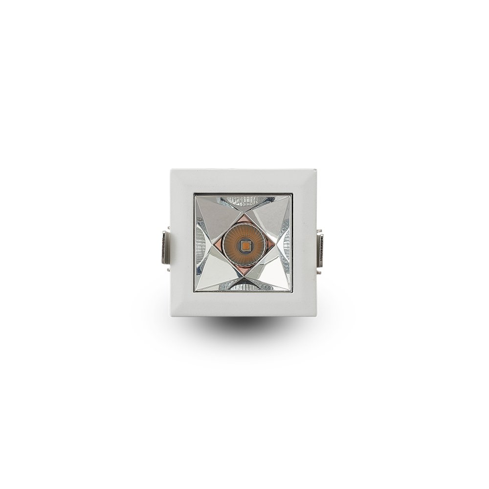 Vonn Lighting Rubik 1-Light Integrated Led 100-277V, Etl Certified, Commercial Grade Ic Rated, Fixed Recessed Downlight With Trim, Beam Angle 34, White, 1.75" L X 1.75" W X 2.25" H