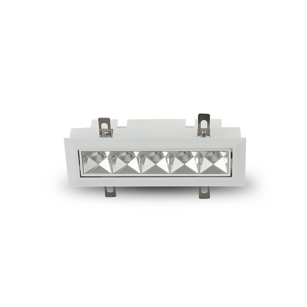 Vonn Lighting Rubik 5-Light Integrated Led Etl Certified Adjustable Recessed Downlight With Trim, Beam Angle 34, White