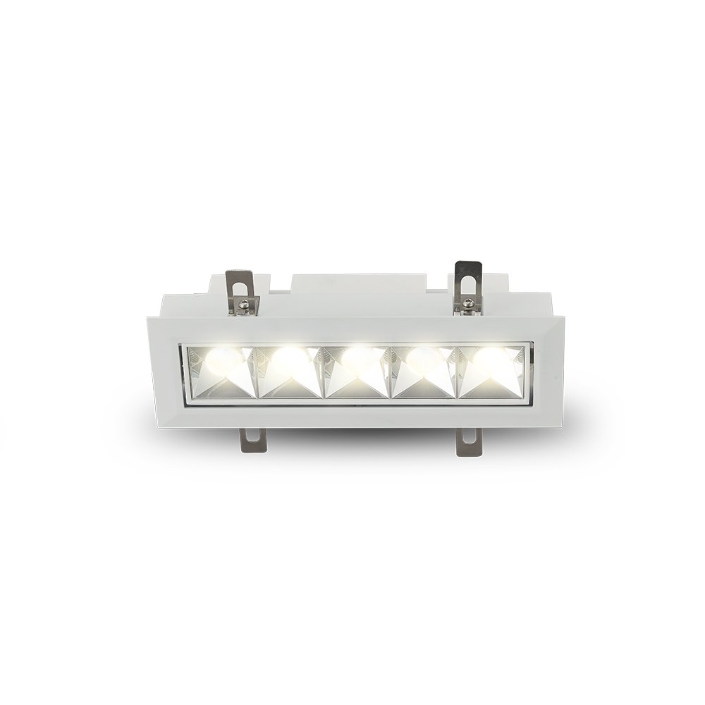 Vonn Lighting Rubik 5-Light Integrated Led Etl Certified Adjustable Recessed Downlight With Trim, Beam Angle 34, White