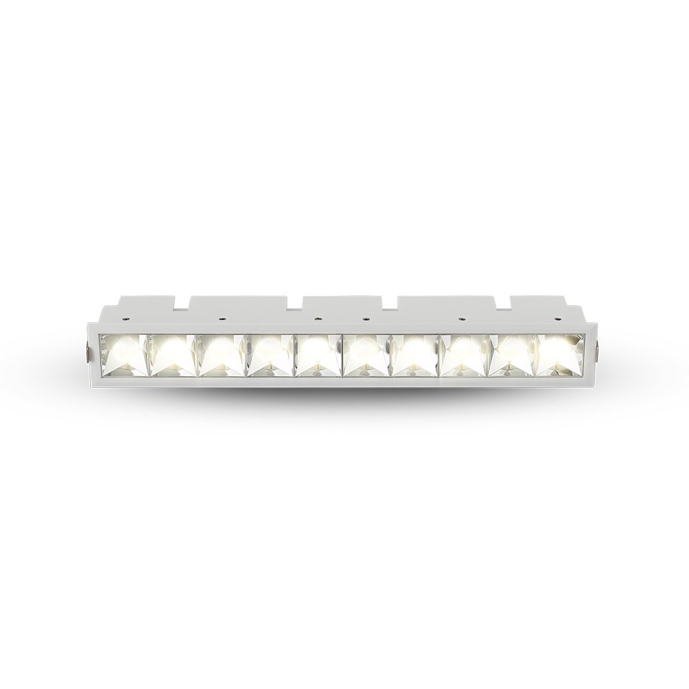 Vonn Lighting Rubik 10-Light Integrated Led Etl Certified Fixed Recessed Downlight With Trim, Beam Angle 34, White