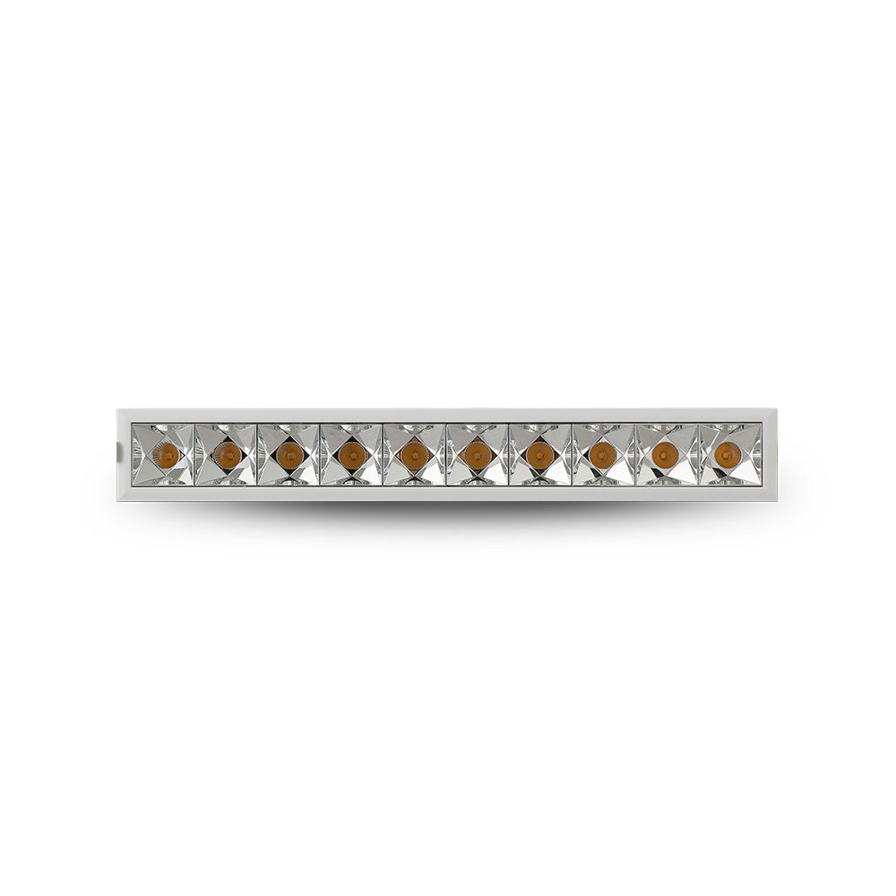 Vonn Lighting Rubik 10-Light Integrated Led Etl Certified Fixed Recessed Downlight With Trim, Beam Angle 34, White