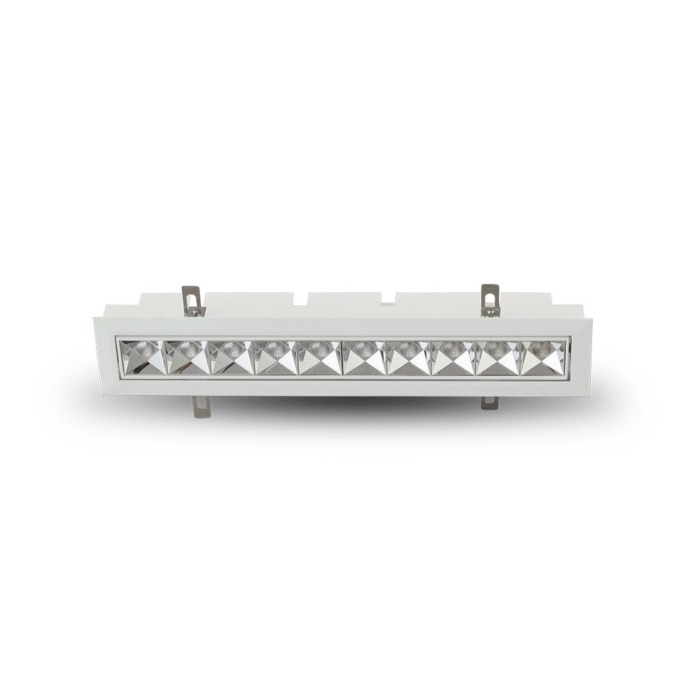 10 Lights Led Adjustable Recessed Downlight, Stock Item Beam Angle 34, White