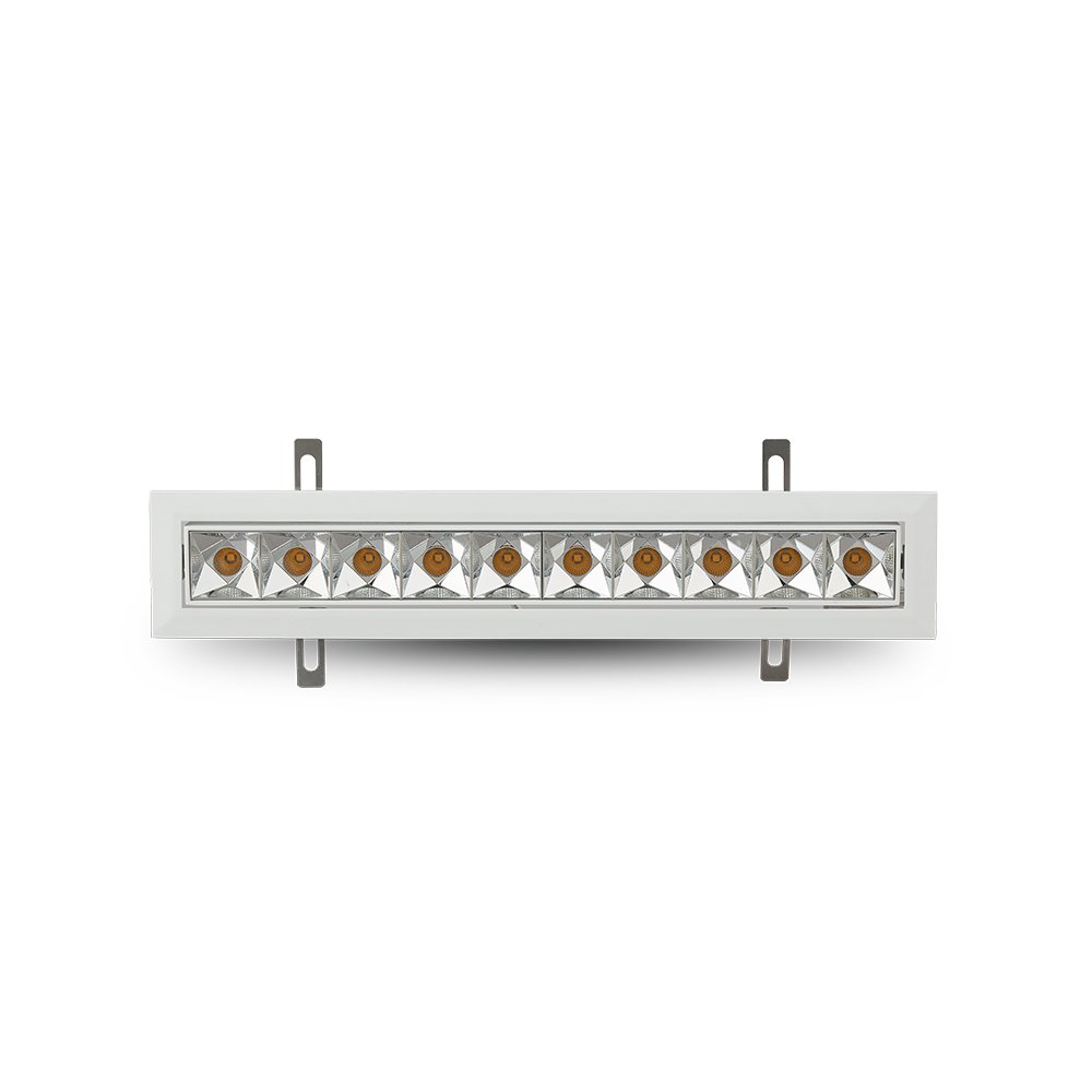 10 Lights Led Adjustable Recessed Downlight, Stock Item Beam Angle 34, White