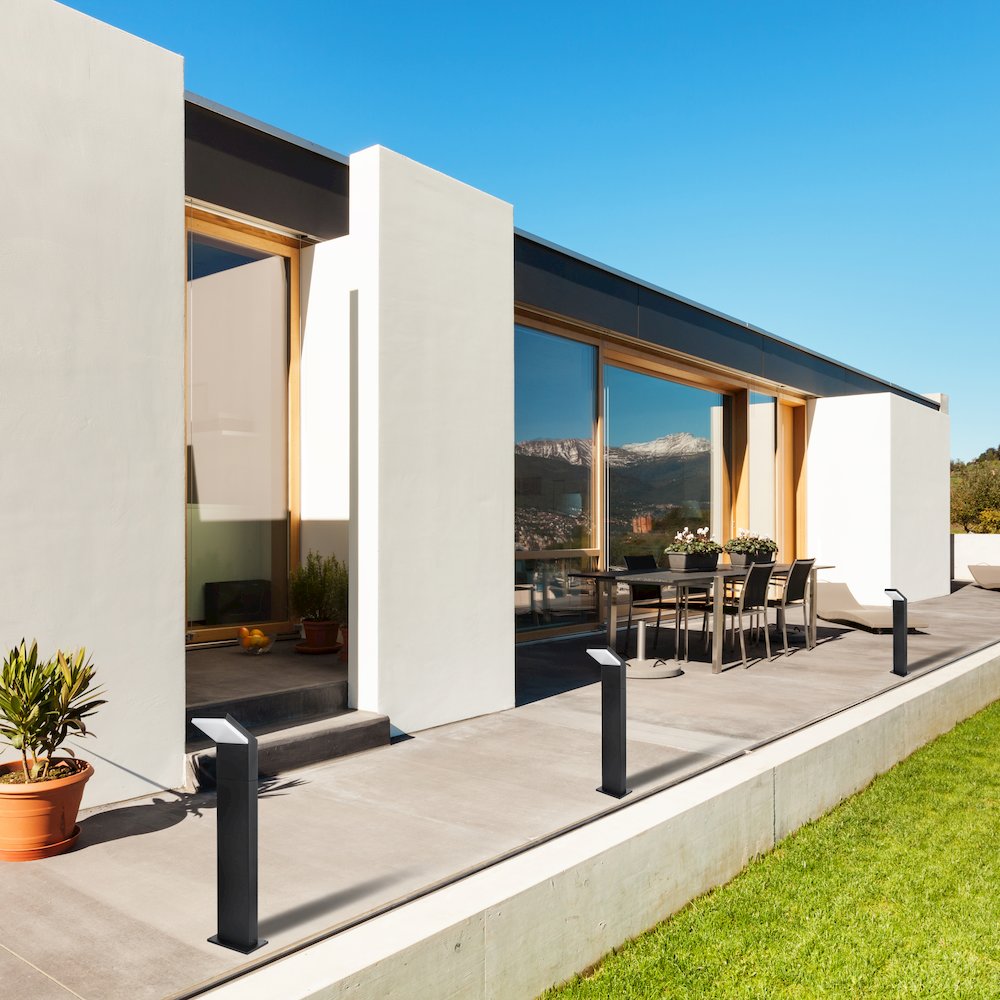 Vonn 32&quot; Modern Black Led Outdoor Bollard Light, 10W Etl Certified Landscape Fixture