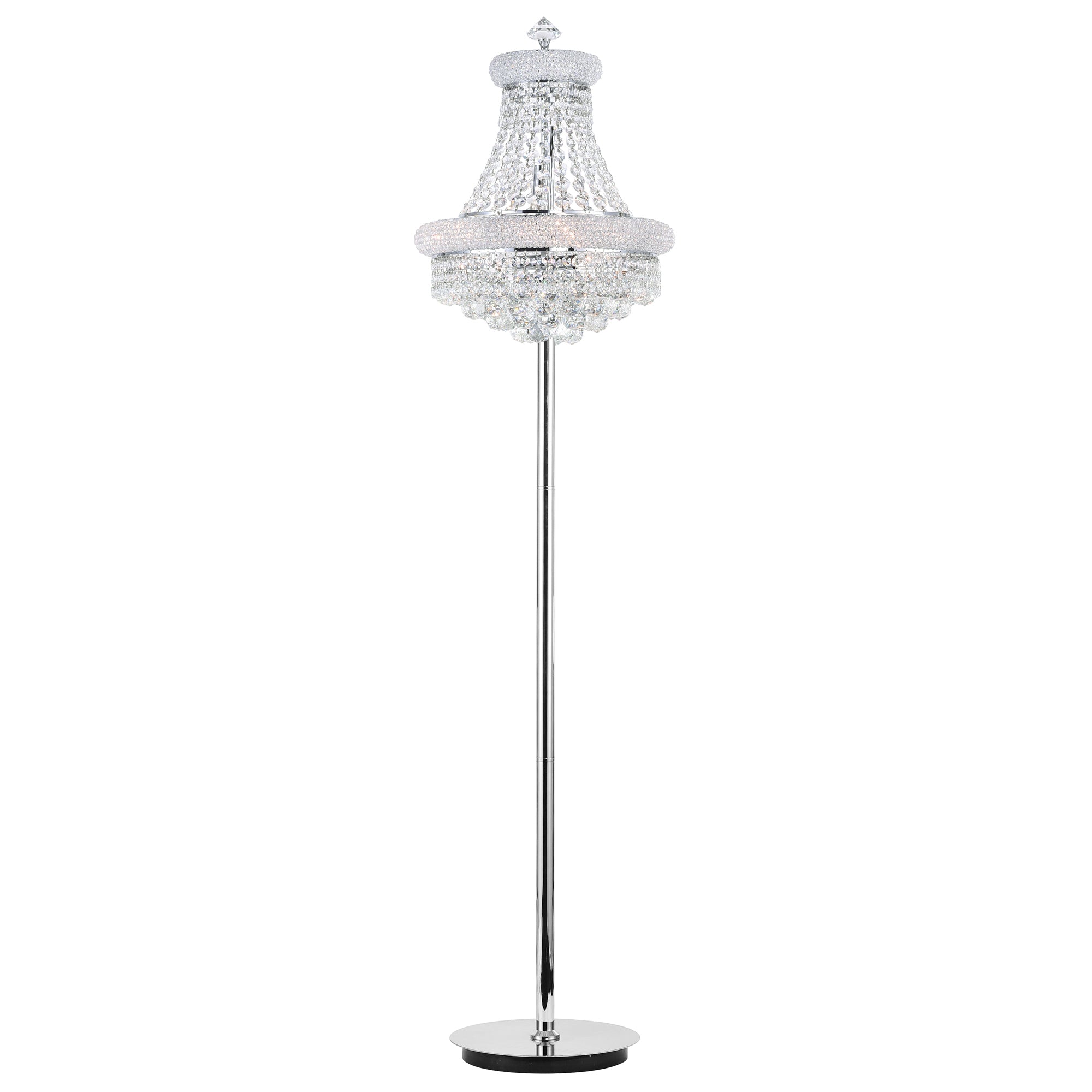 8 Light Floor Lamp with Chrome finish