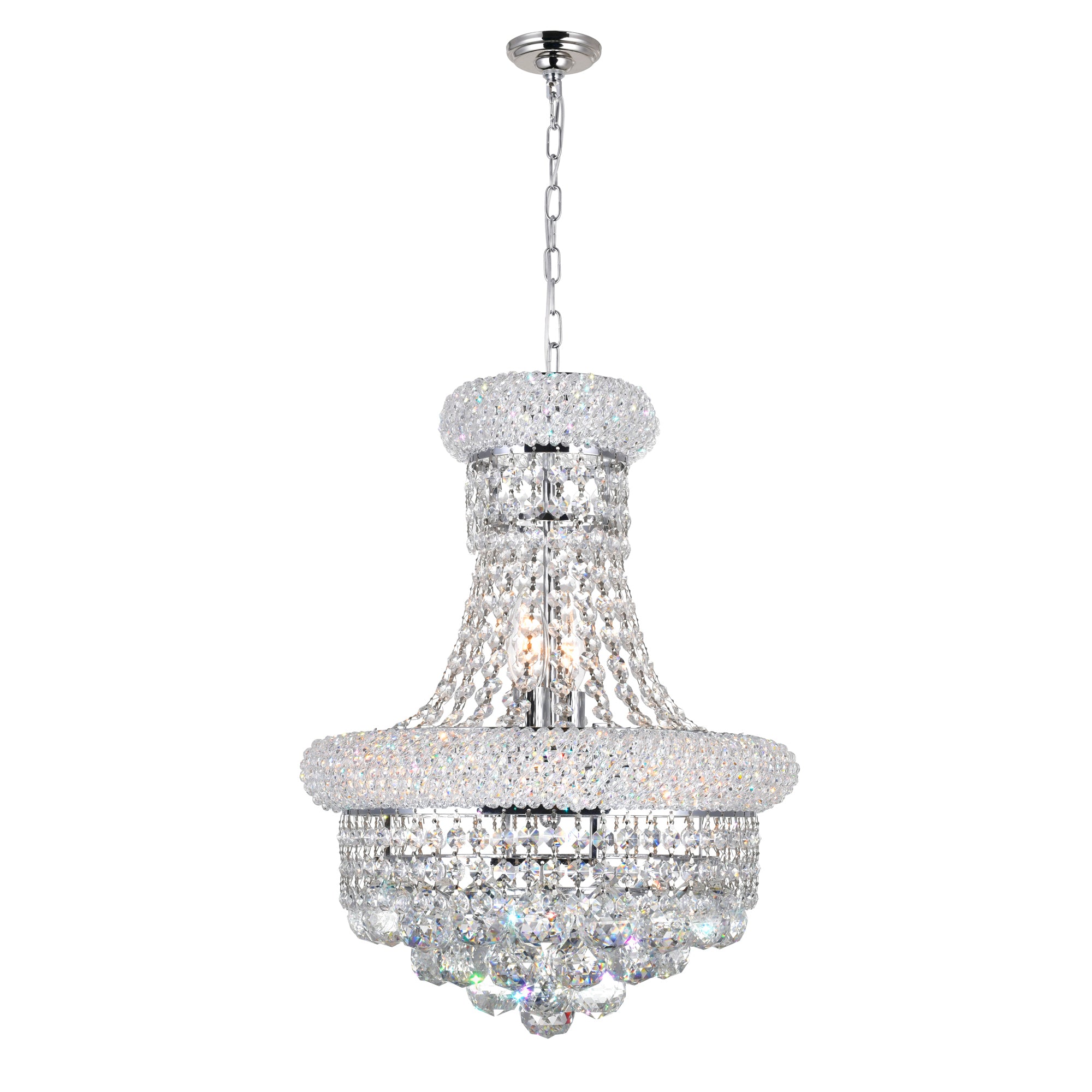 6 Light  Chandelier with Chrome finish