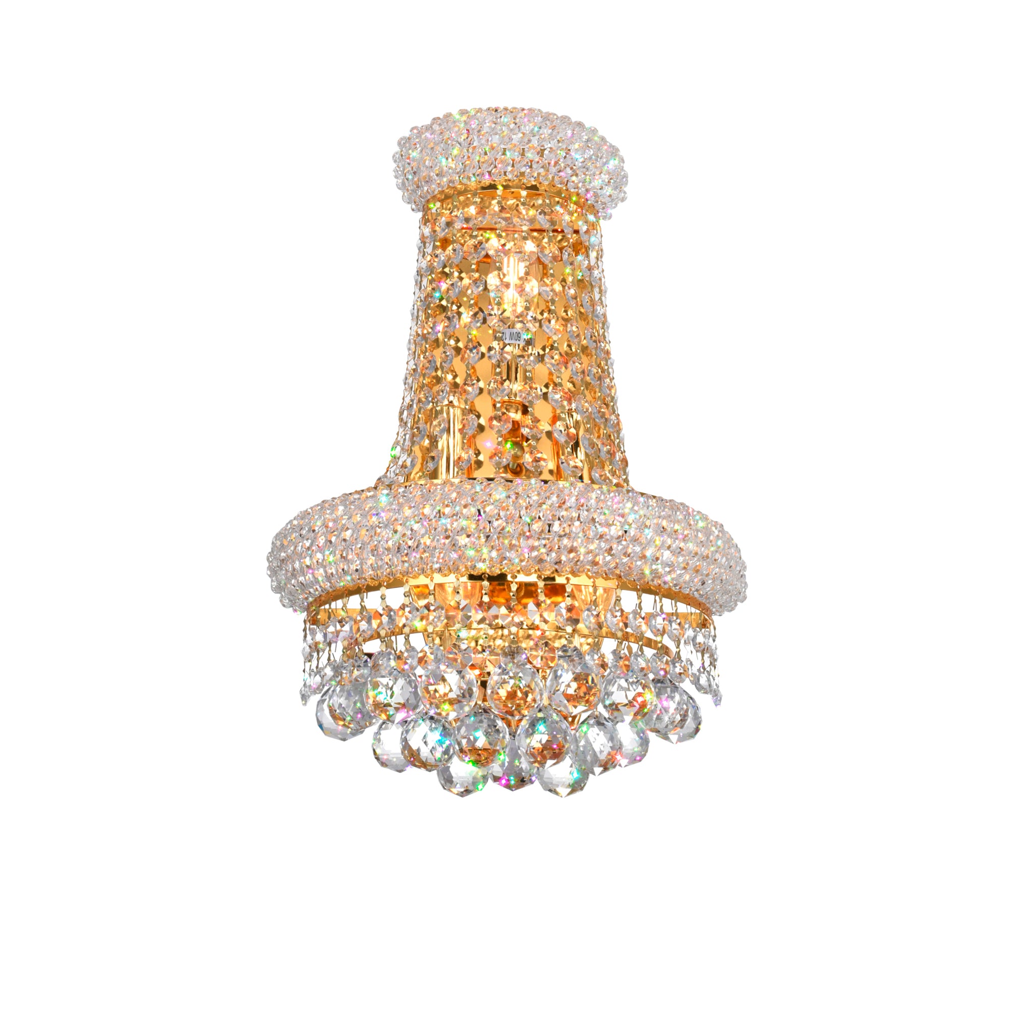 3 Light Wall Sconce with Gold finish