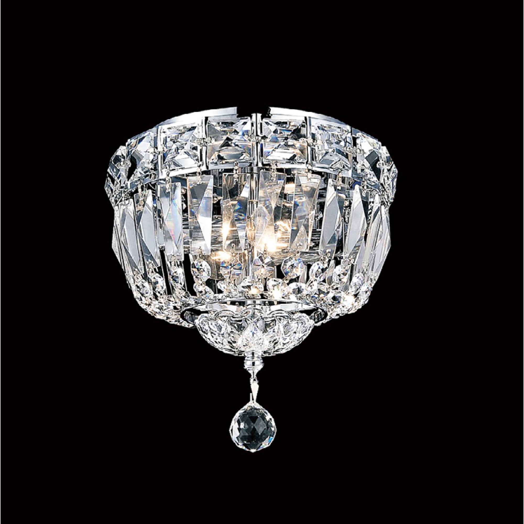 2 Light Bowl Flush Mount with Chrome finish