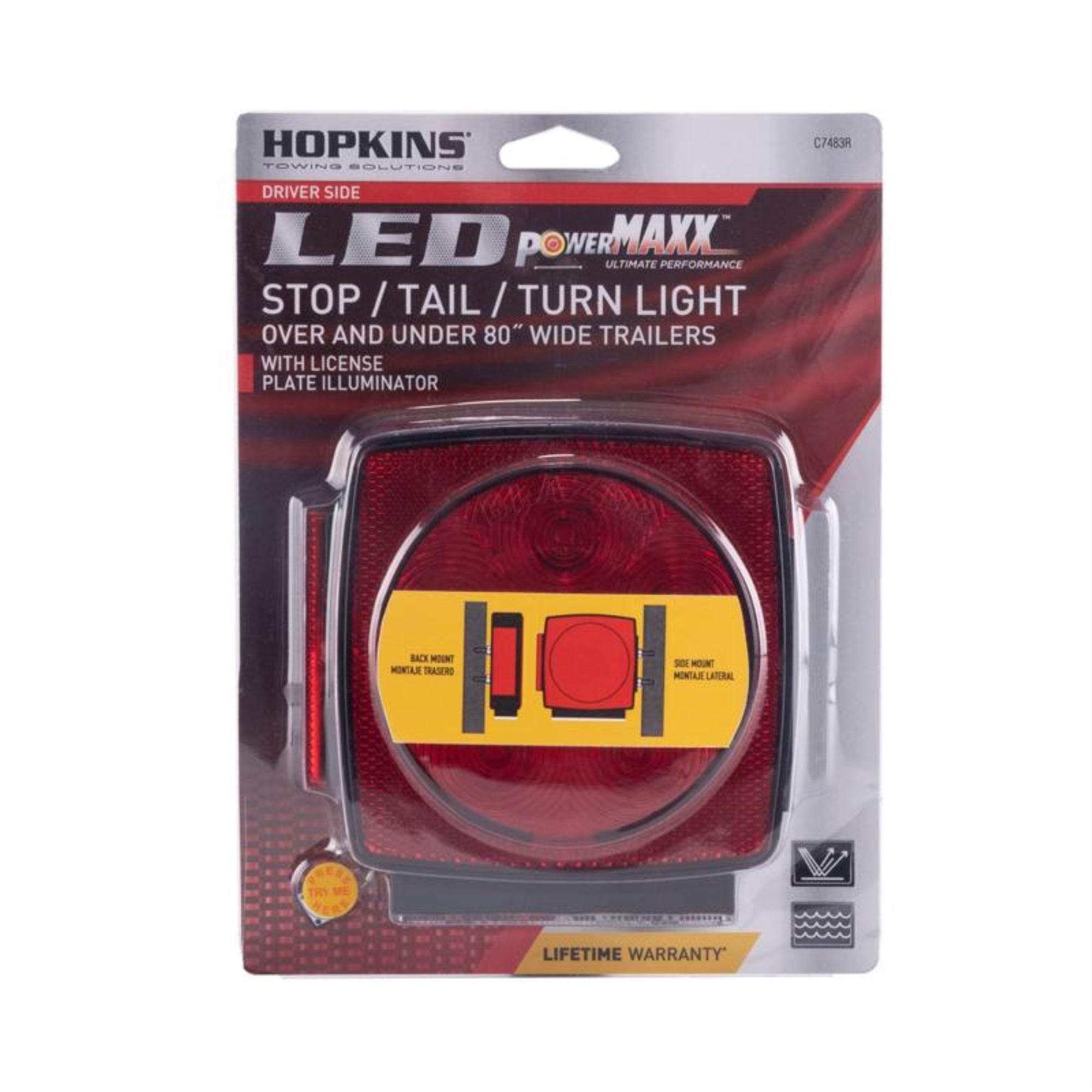 Led Light Trailer Sqr Rd