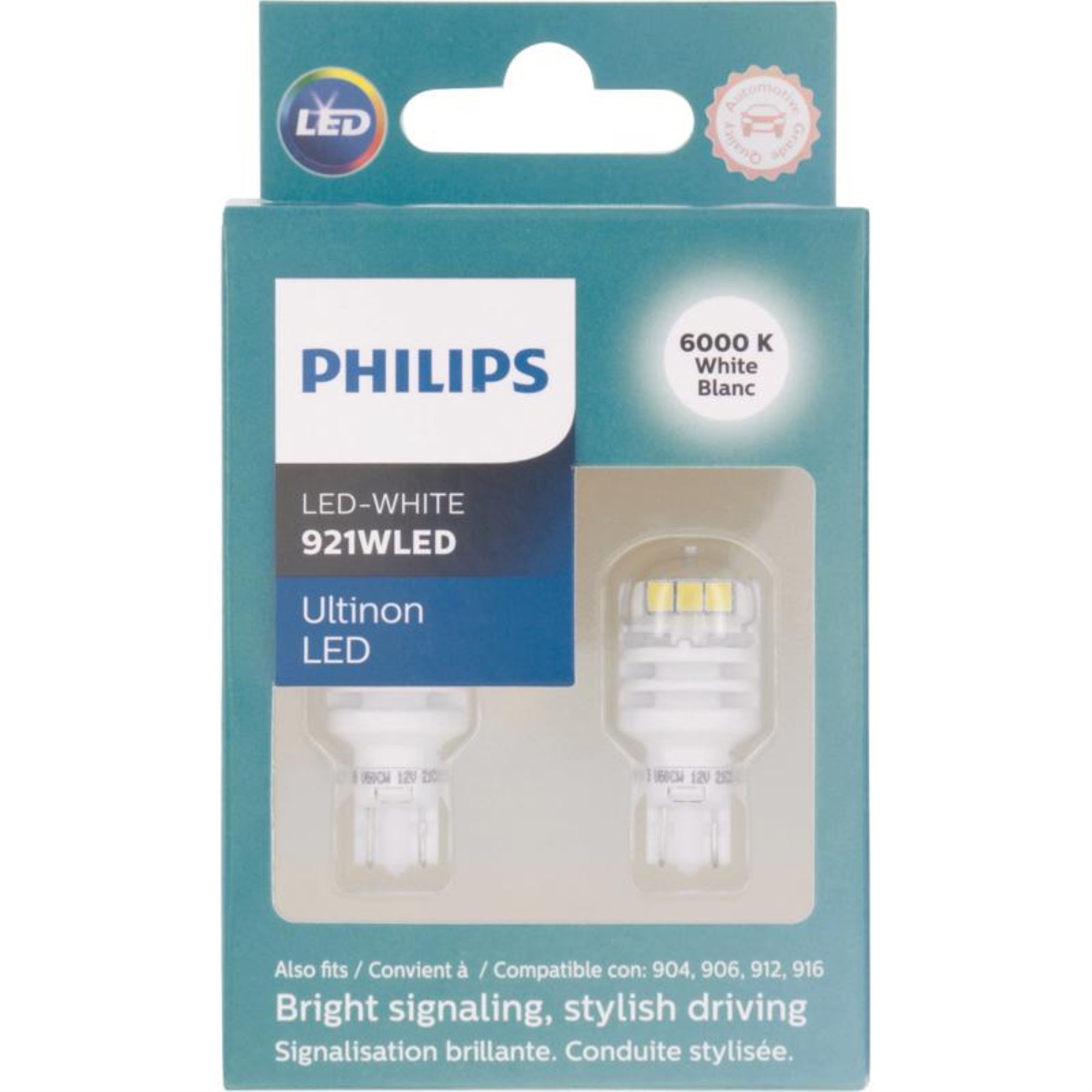 Philips Automotive Lighting 921Wled Ultinon Led Bulb (White), 2 Pack