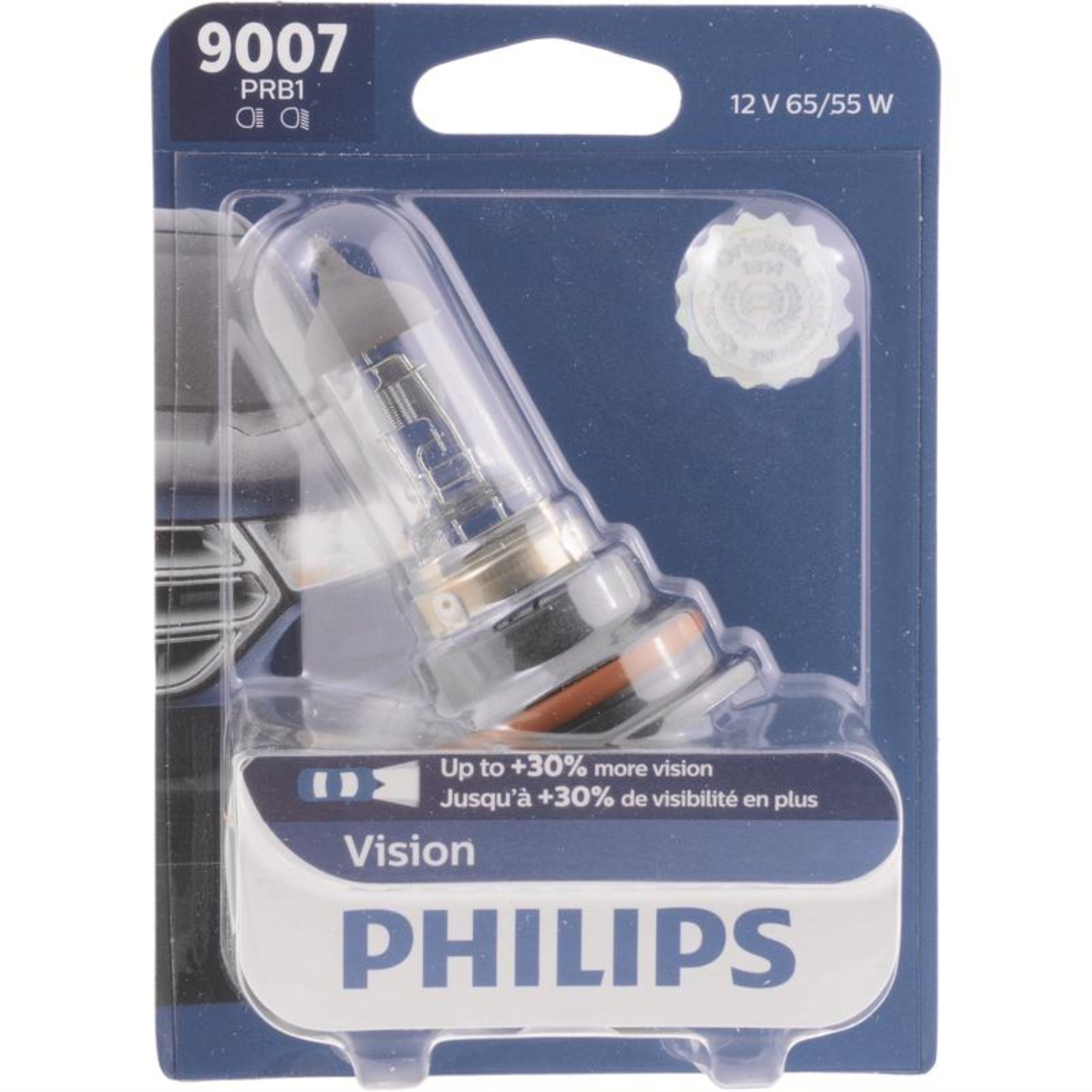 Philips 9007Prb2 Vision Upgrade Headlight Bulb With Up To 30% More Vision, 2 Pack Clear