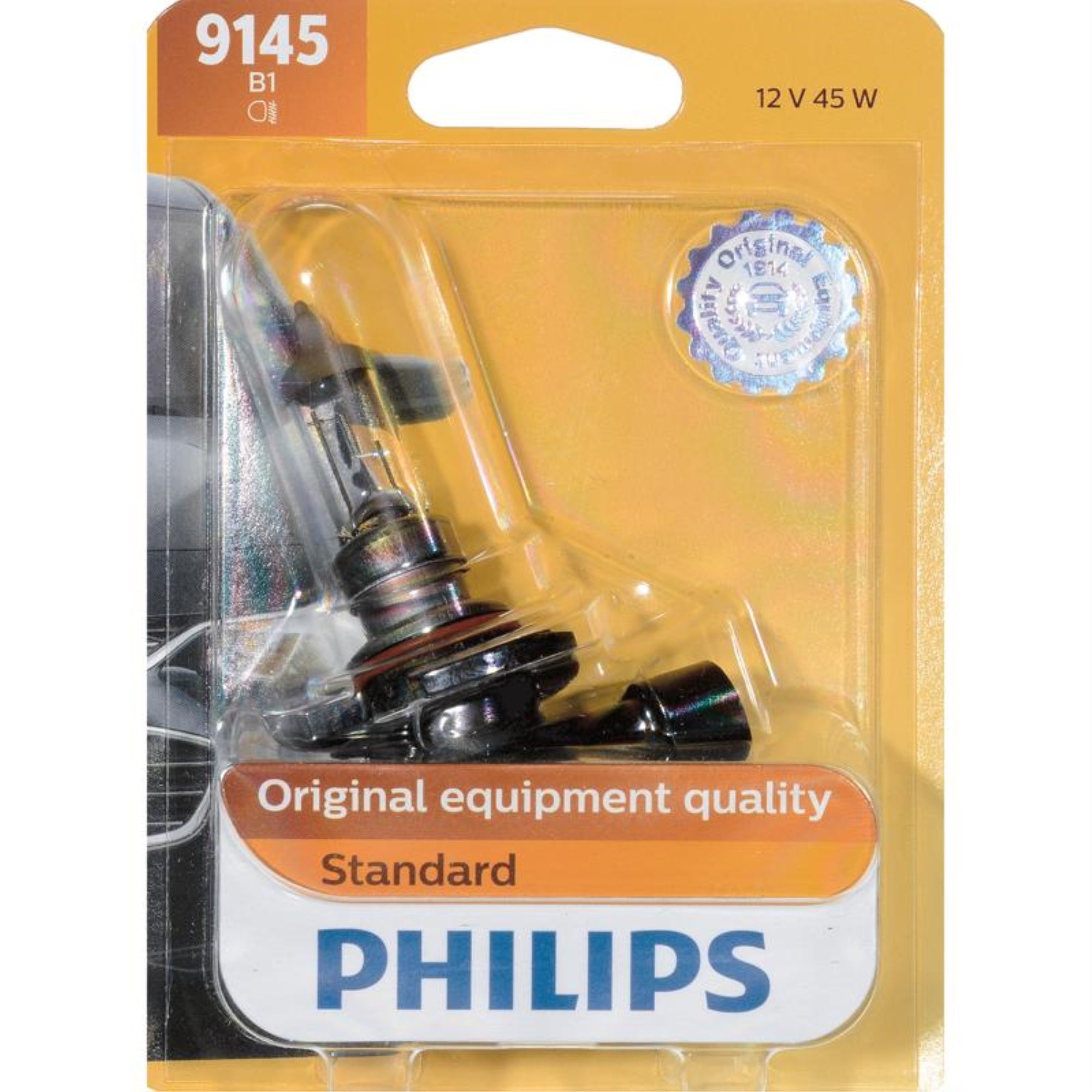Philips 9145B1 Standard Halogen Replacement Front Fog Bulb, 1 Pack