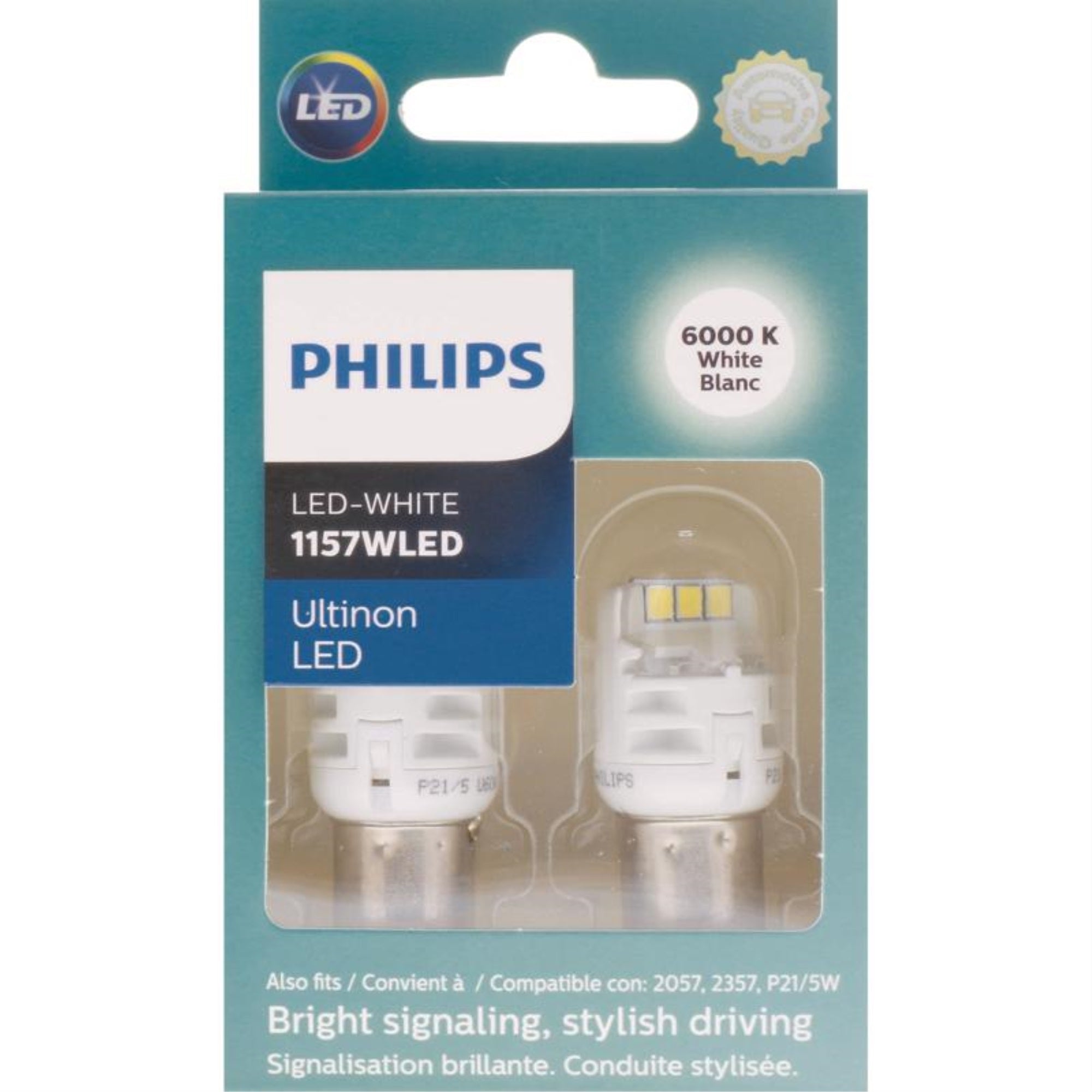 Philips 1157Wled Ultinon Led (White), 2 Pack