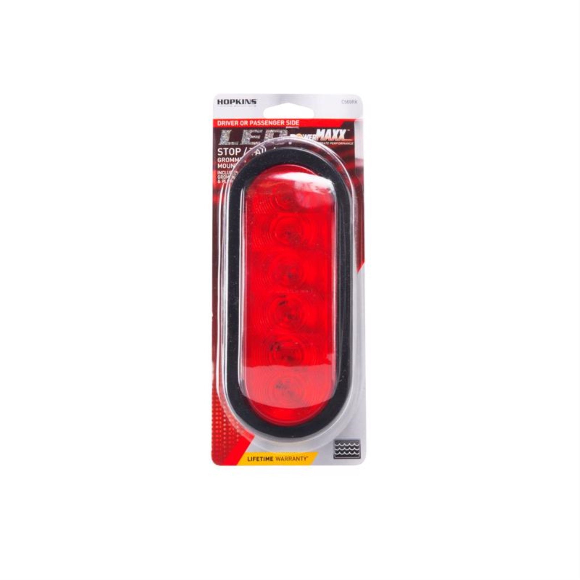 Blazer International C569Rk 6" Led Oval Stop/Tail/Turn Light, Red